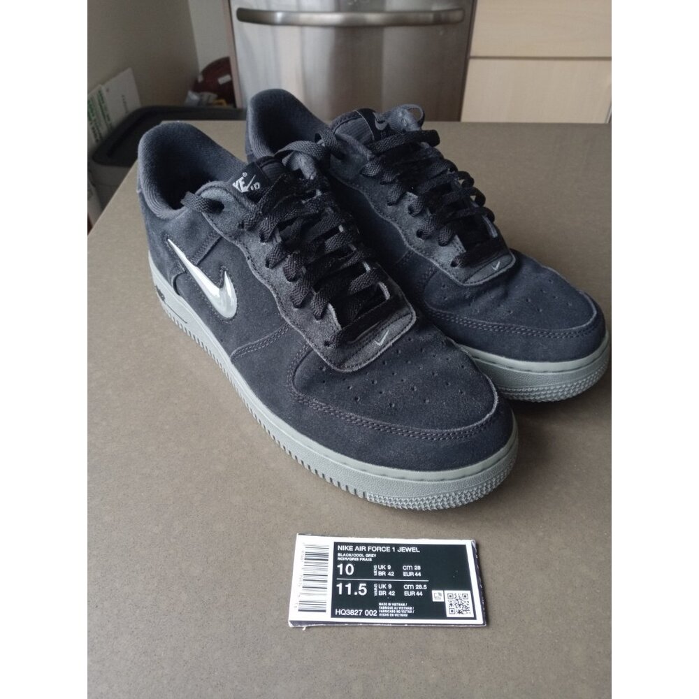 Nike Air Force 1 Jewel Black Cool Grey - Men's Size 10 - HQ3827-002